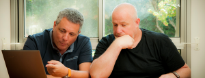 בעלי העסק אלדר זמיר, רונן אלדר ומושיק זמיר